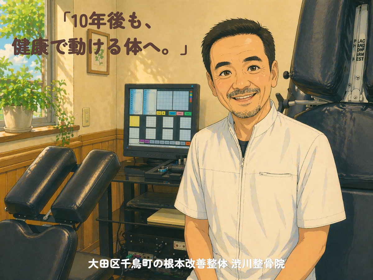 渋川整骨院のジブリ風イラスト