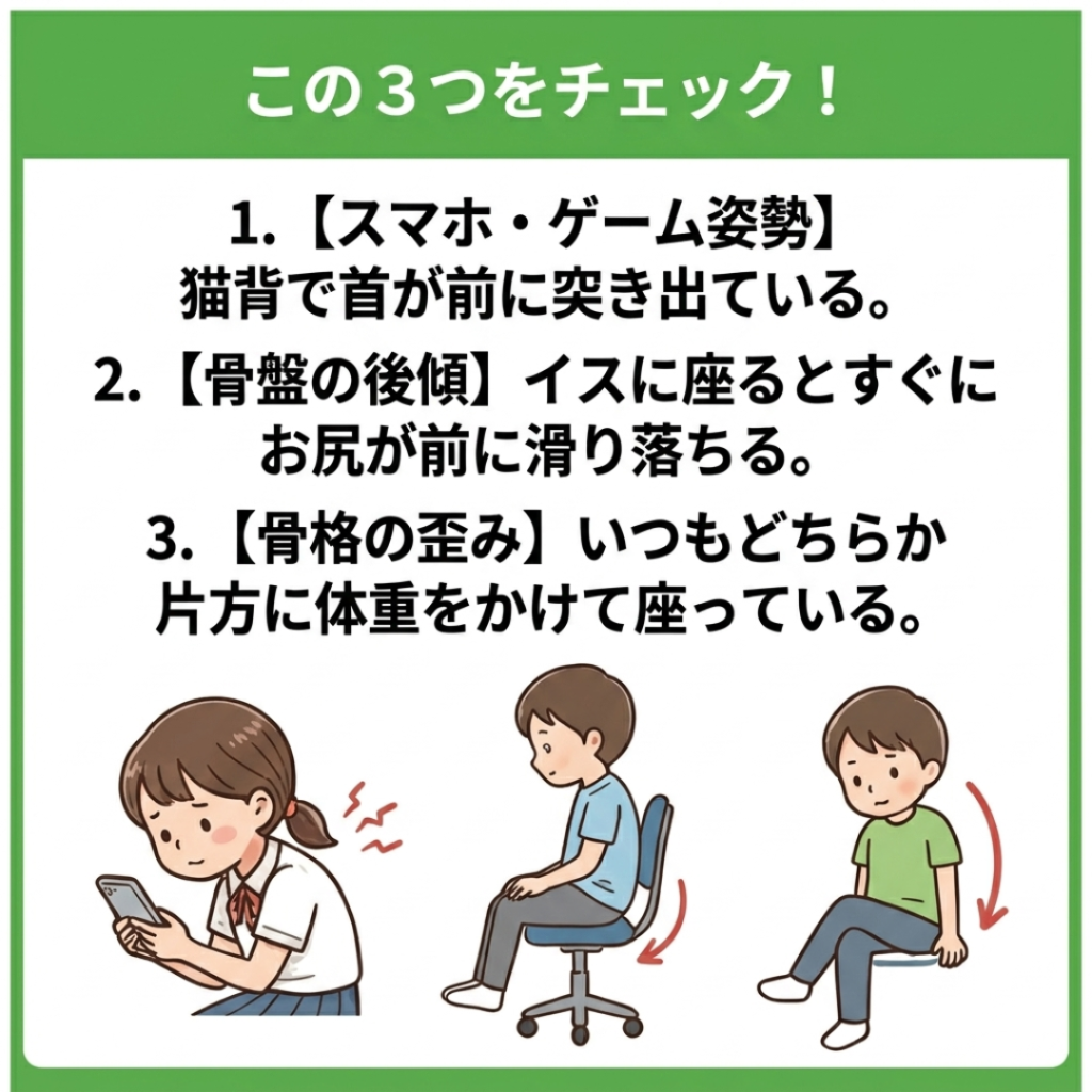 子供の姿勢が悪いのはなぜ？見逃してはいけない身体のSOSサイン3選 | 大田区の渋川整骨院