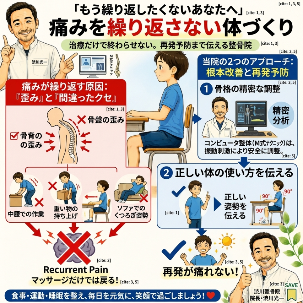 「治療だけで終わらせない。再発予防まで伝える整骨院」が教える根本原因と体の整え方｜渋川整骨院