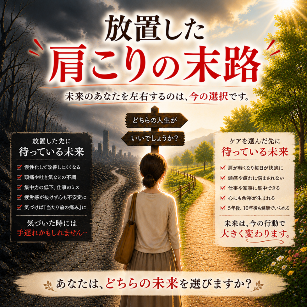 放置した肩こりの末路とは？5年後・10年後の未来を分ける正しい選択｜渋川整骨院