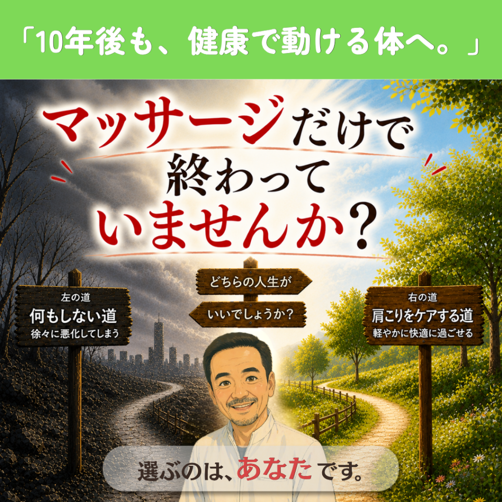 マッサージだけで改善しない肩こり|大田区の渋川整骨院