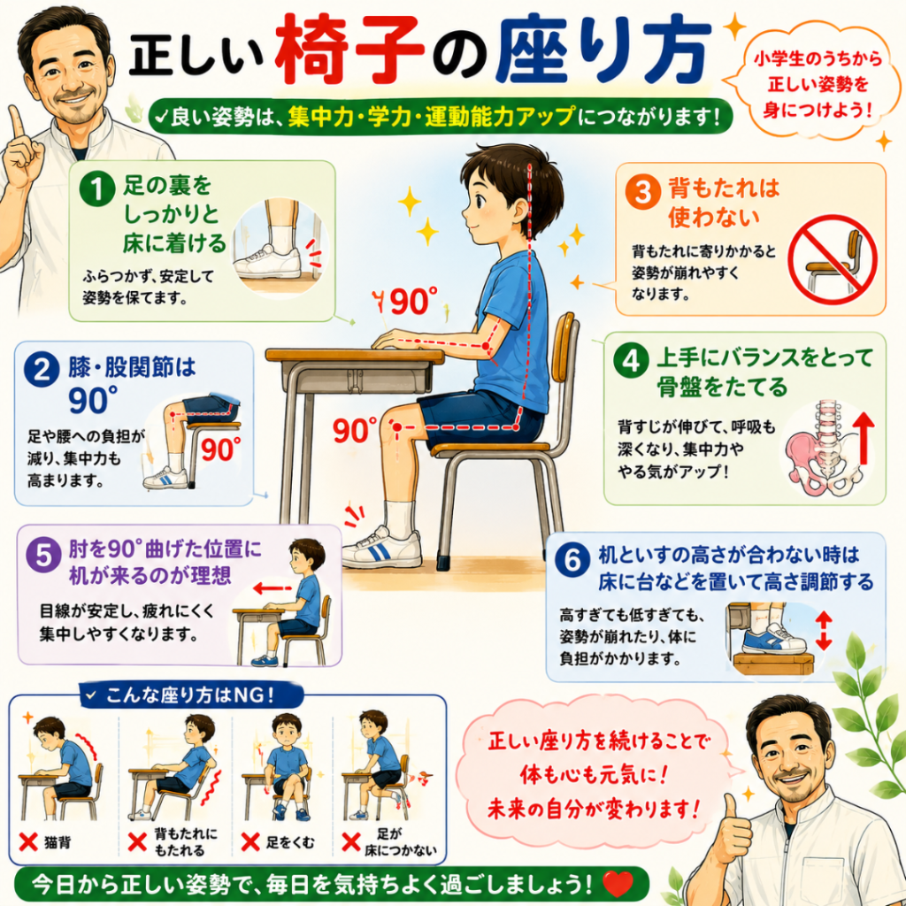 整体の効果を2倍にする！デスクワーク中の「正しい椅子の座り方」6つのコツ｜渋川整骨院