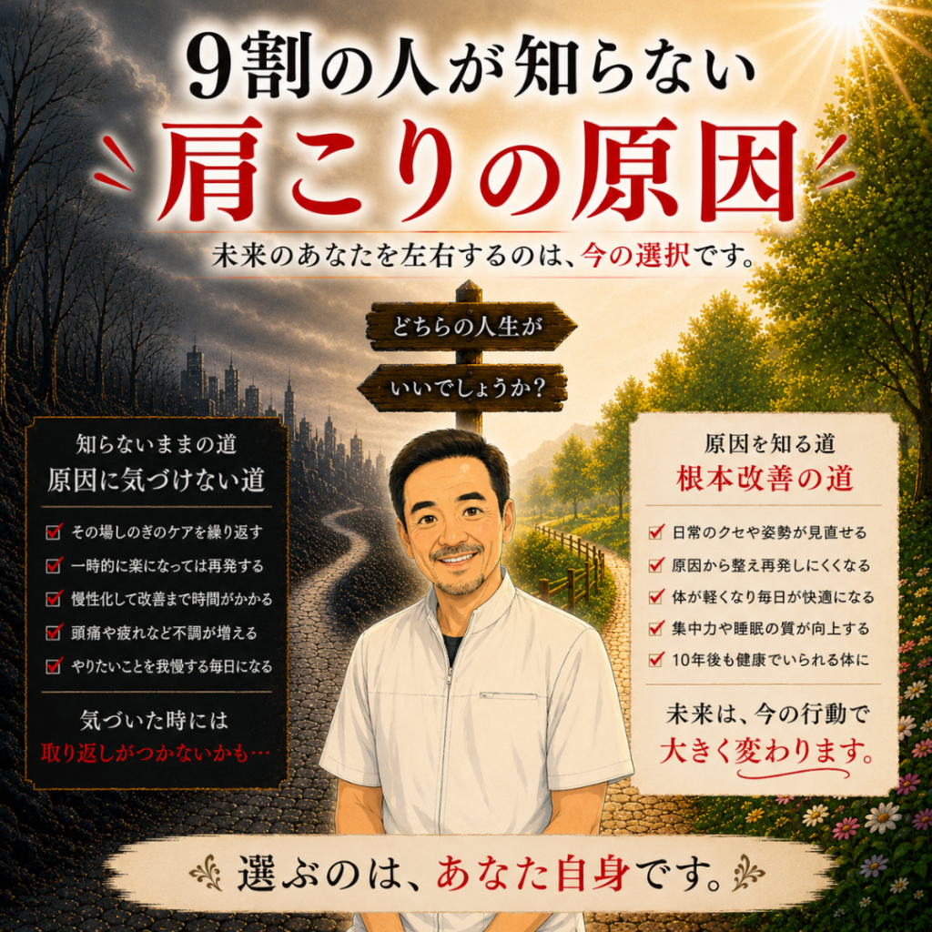 9割の人が知らない肩こりの原因とは?我慢する毎日から根本改善への道|渋川整骨院