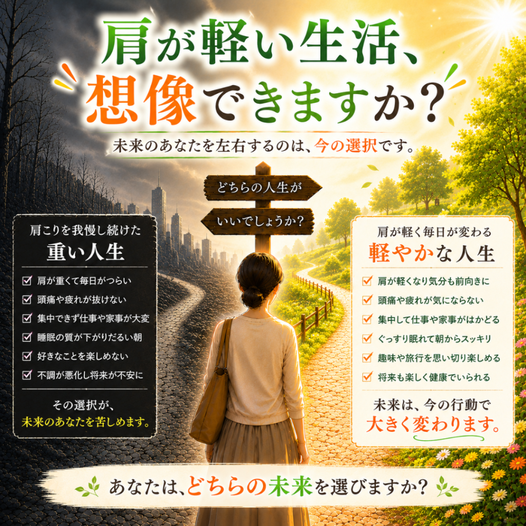 肩が軽い生活、想像できますか？慢性的な肩こりを根本改善して軽やかな人生へ｜渋川整骨院