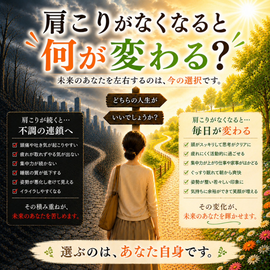 肩こりがなくなると人生が変わる？頭痛・イライラを根本から解消する選択｜渋川整骨院