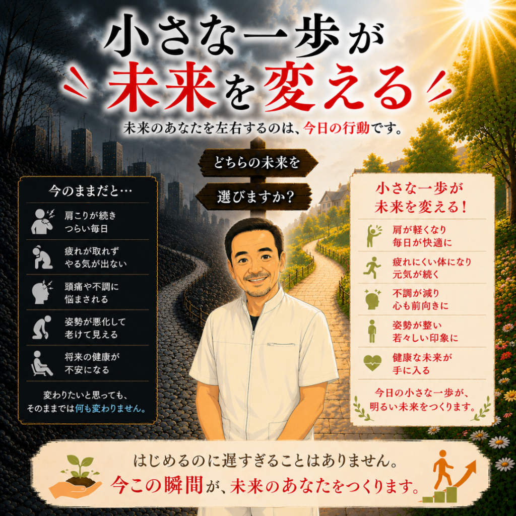 小さな一歩が未来を変える｜若々しい姿勢と健康な体を取り戻す根本骨格整体｜渋川整骨院
