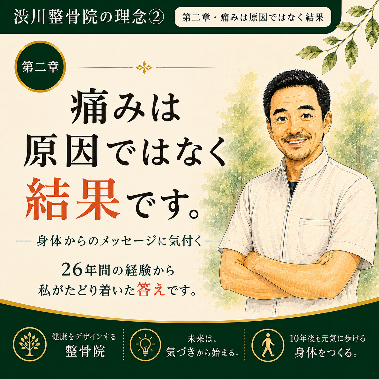 第二章① 痛みは原因ではなく結果です 渋川整骨院の理念シリーズ