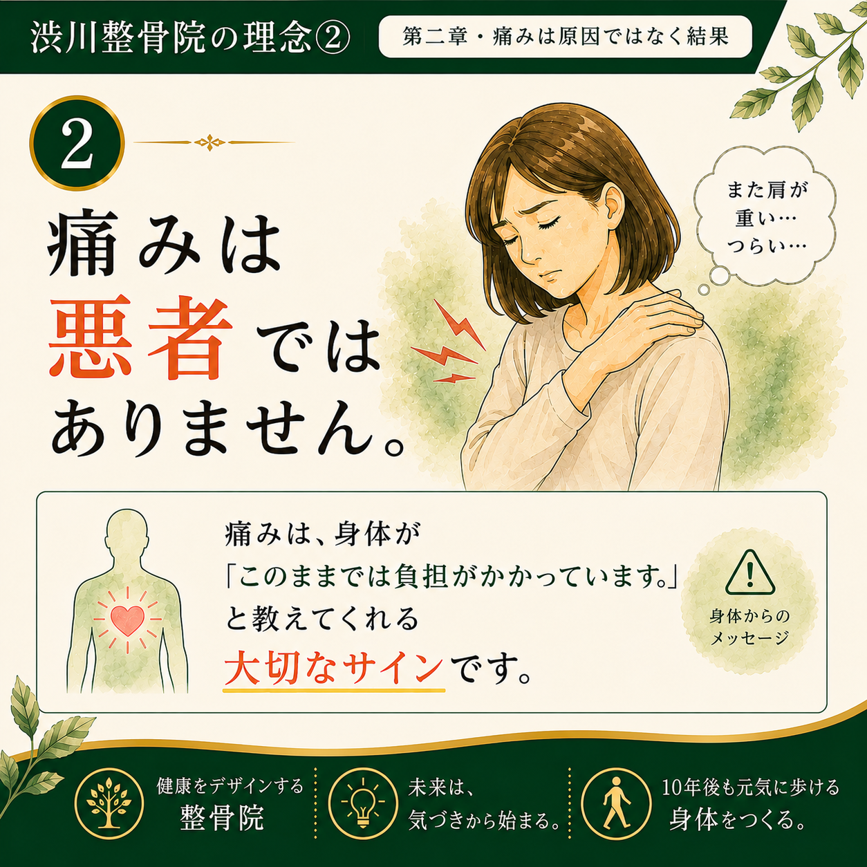 第二章② 痛みは身体からの大切なサイン 渋川整骨院